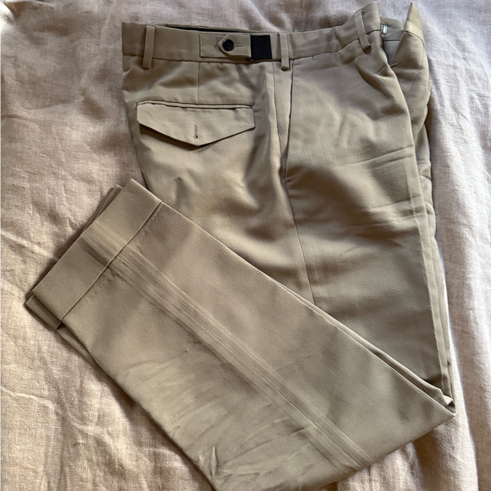 Dries Van Noten Khaki Dress Pants
